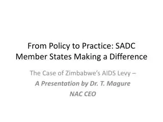From Policy to Practice: SADC Member States Making a Difference
