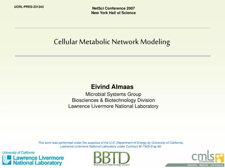 cellular metabolic network modeling