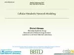 Cellular Metabolic Network Modeling - slide 1