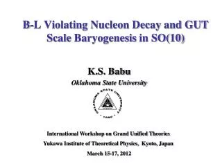 B-L Violating Nucleon Decay and GUT Scale Baryogenesis in SO(10)