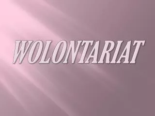 wolontariat