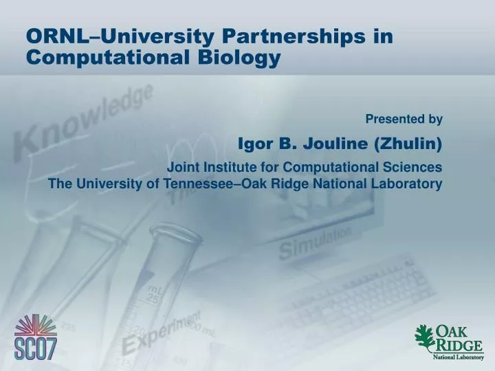 ornl university partnerships in computational biology