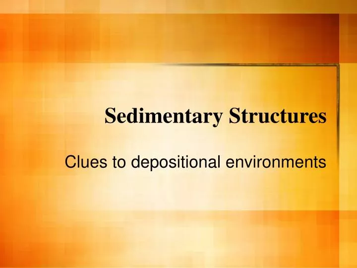 sedimentary structures