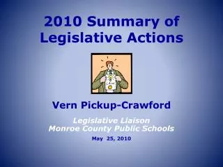 2010 summary of legislative actions