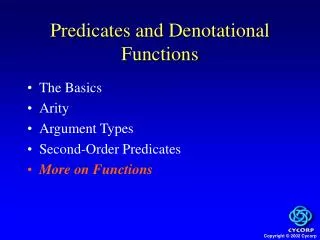 Predicates and Denotational Functions