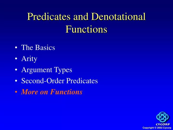 predicates and denotational functions