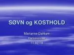 SØVN og KOSTHOLD - slide 1