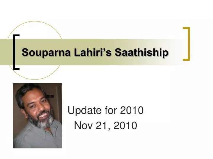 souparna lahiri s saathiship