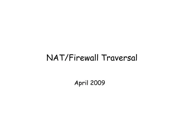 nat firewall traversal