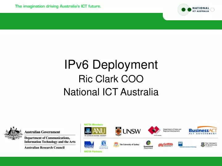 ipv6 deployment ric clark coo national ict australia