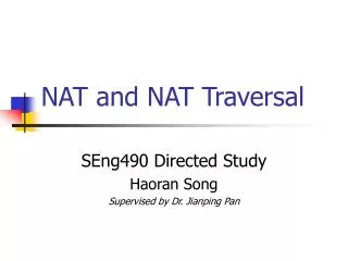 NAT and NAT Traversal