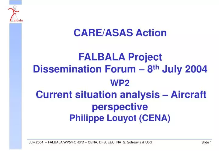 wp2 current situation analysis aircraft perspective philippe louyot cena