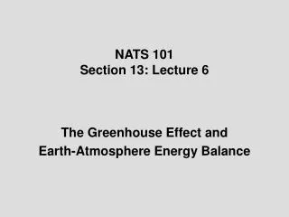 NATS 101 Section 13: Lecture 6