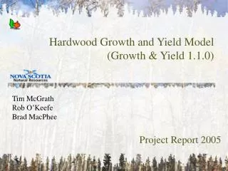 Hardwood Growth and Yield Model (Growth &amp; Yield 1.1.0)