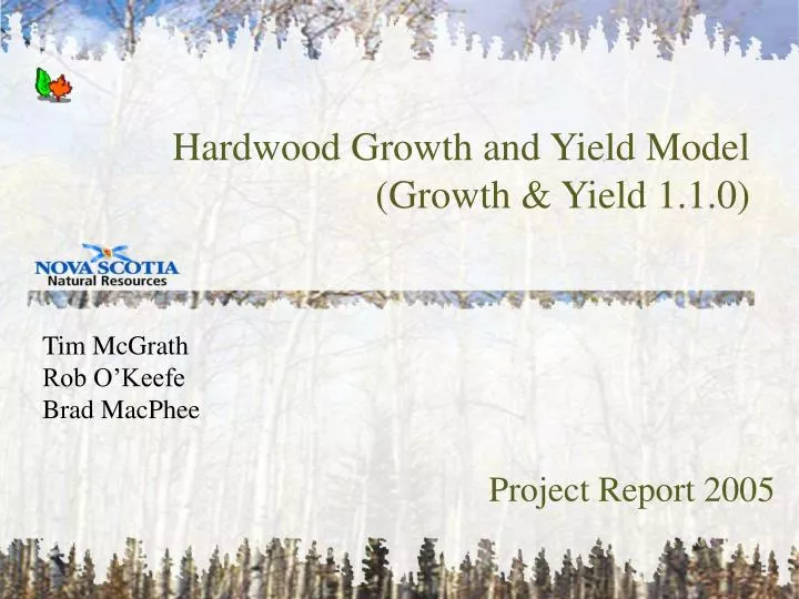 hardwood growth and yield model growth yield 1 1 0