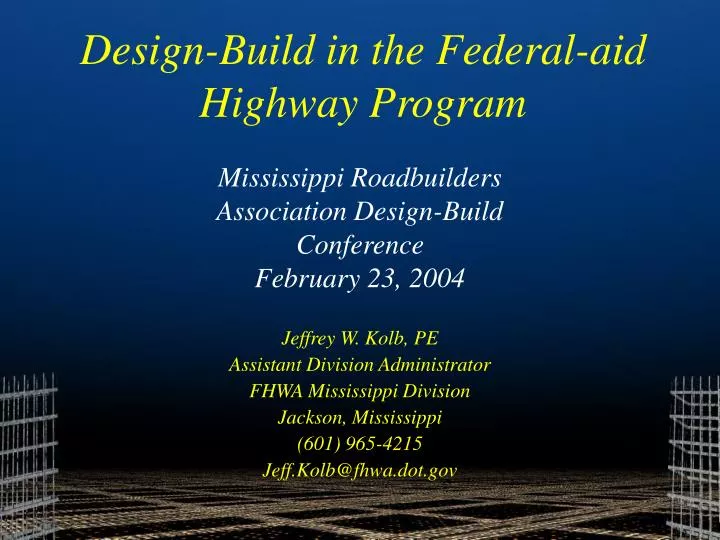 mississippi roadbuilders association design build conference february 23 2004