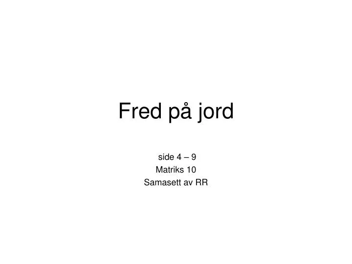 fred p jord