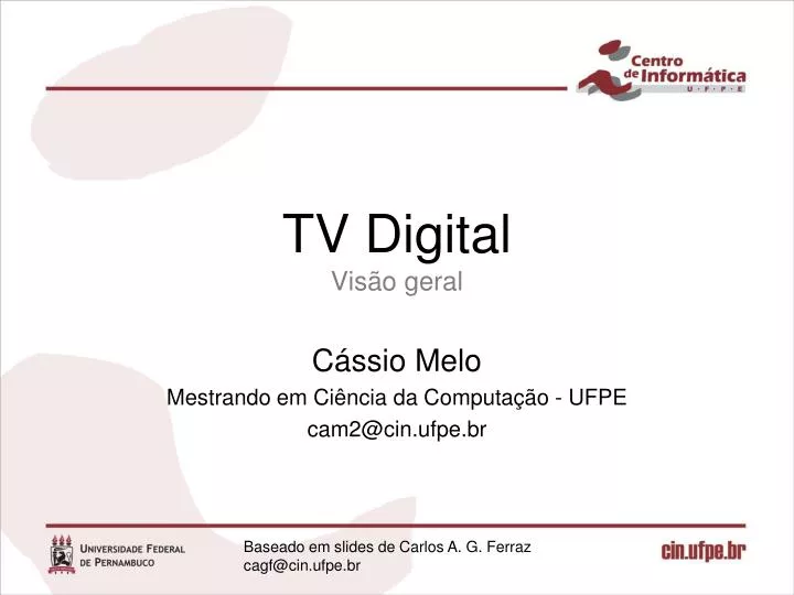 tv digital vis o geral