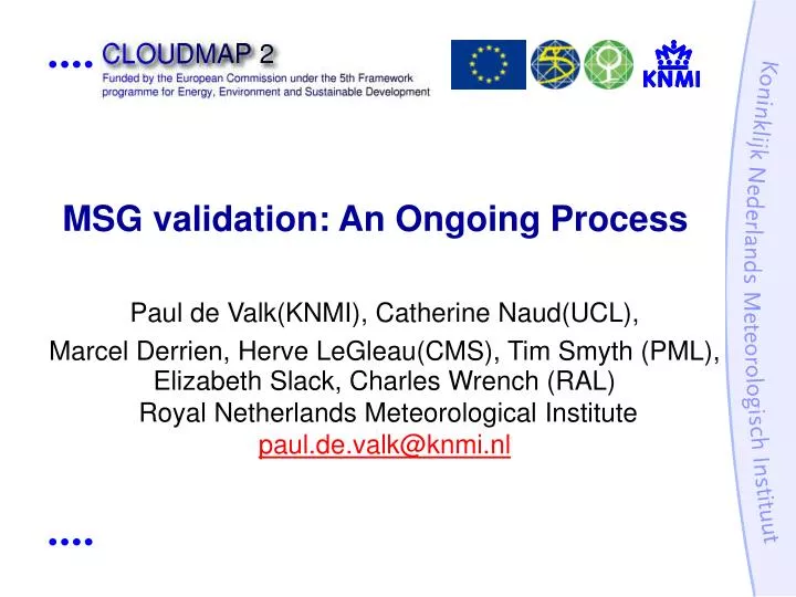 msg validation an ongoing process