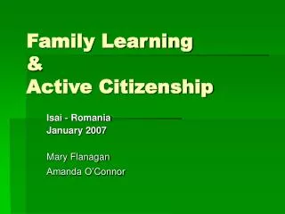 Family Learning &amp; Active Citizenship