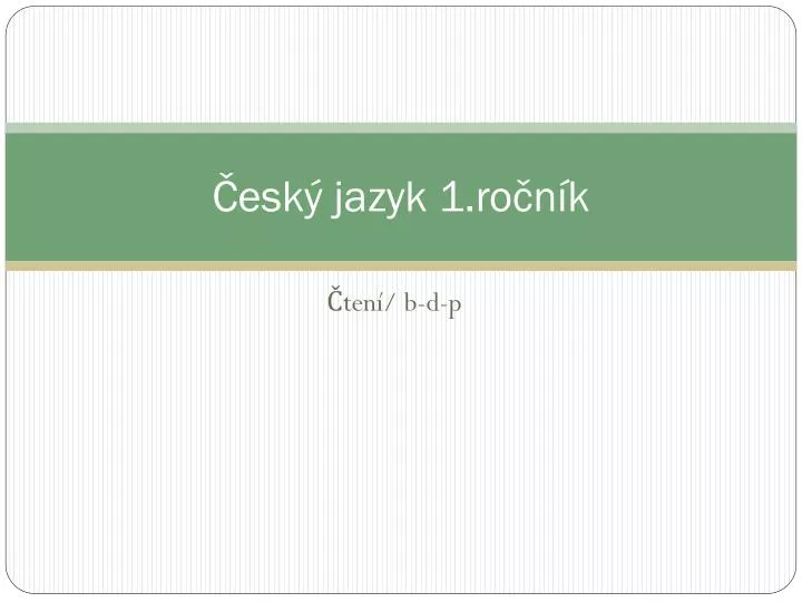 esk jazyk 1 ro n k