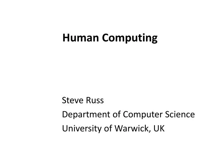 human computing
