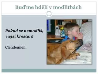 bu me bd l v modlitb ch