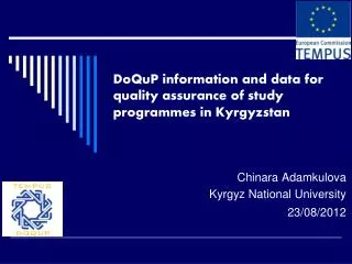 DoQuP information and data for quality assurance of study programmes in Kyrgyzstan