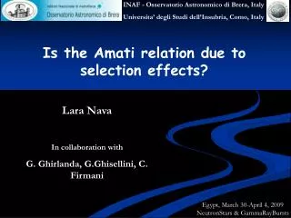 Is the Amati relation due to selection effects?