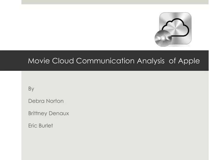 movie cloud communication analysis of apple