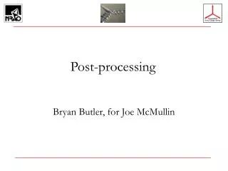 Post-processing