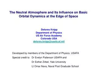 The Neutral Atmosphere and Its Influence on Basic Orbital Dynamics at the Edge of Space