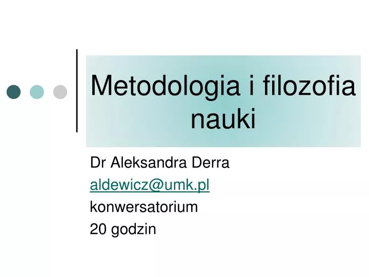 metodologia i filozofia nauki