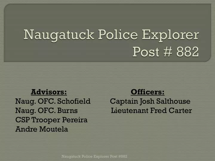 naugatuck police explorer post 882