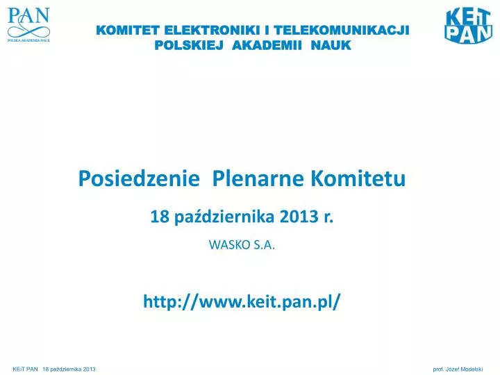 komitet elektroniki i telekomunikacji polskiej akademii nauk