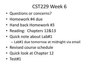 CST229 Week 6