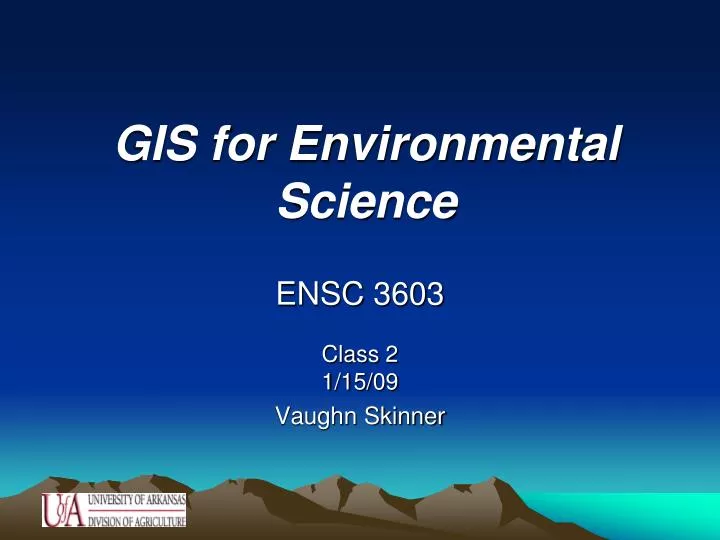 gis for environmental science