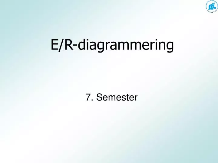 e r diagrammering