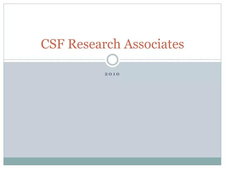 csf research associates