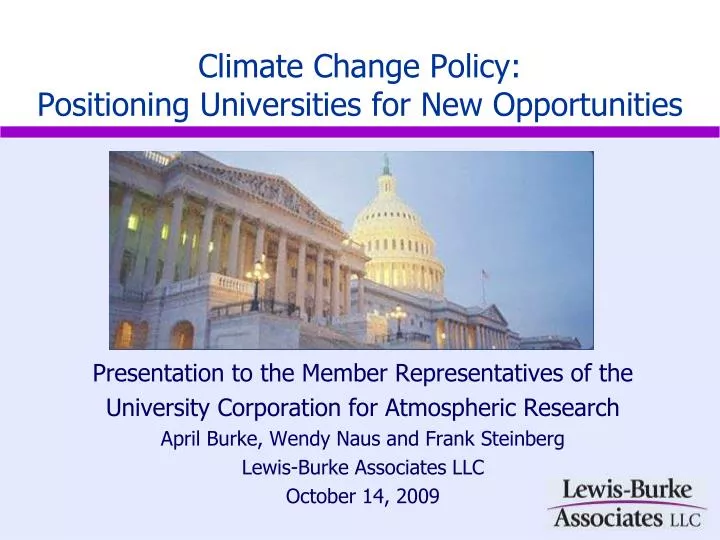 climate change policy positioning universities for new opportunities
