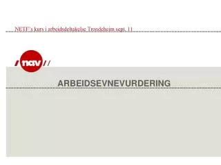 netf s kurs i arbeidsdeltakelse trondeheim sept 11