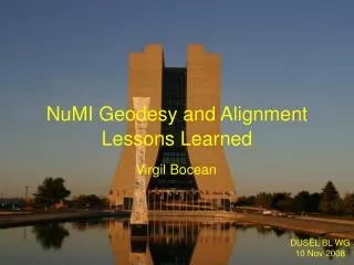 NuMI Geodesy and Alignment Lessons Learned