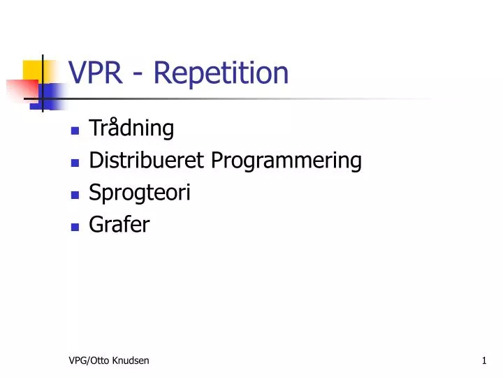 vpr repetition