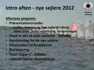 intro aften nye sejlere 2012