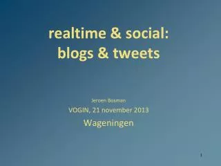 realtime social blogs tweets