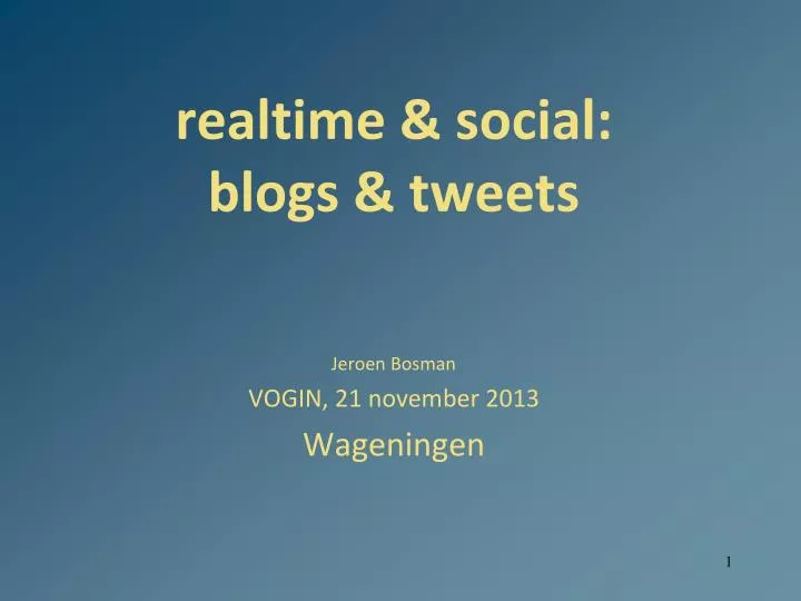 realtime social blogs tweets