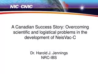 Dr. Harold J. Jennings NRC-IBS