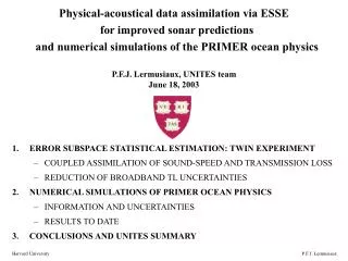 Physical-acoustical data assimilation via ESSE for improved sonar predictions