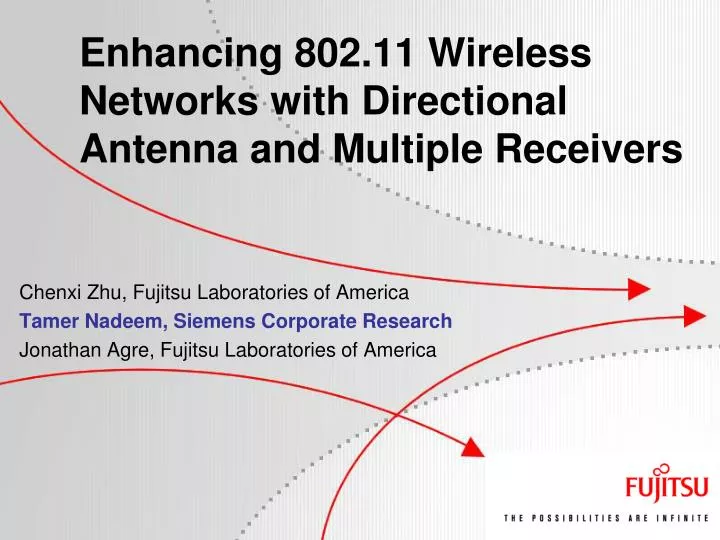 enhancing 802 11 wireless networks with directional antenna and multiple receivers