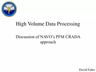 High Volume Data Processing